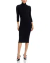 L Agence Violetta Turtleneck Knit Dress In Black