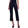 L Agence Wanda High Rise Wide Leg Pants In Noir Coated