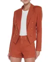 L Agence L'agence Wayne Crop Linen Jacket