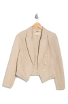 L Agence L'agence Wayne Double Breasted Crop Blazer In Sand Dune