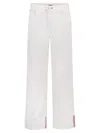 L'agence White Cotton Denim Jeans With Belt Loops In White
