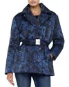 L Agence L'agence Willene Puffer Belted Coat In Multi