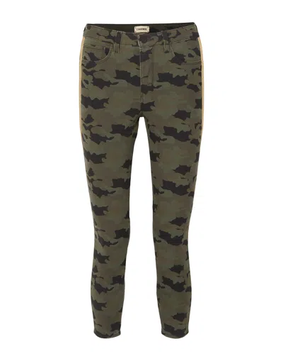 L Agence Denim Cropped In Green