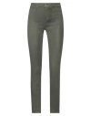 L'agence Woman Jeans Military Green Size 27 Cotton, Elastane In Green