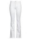 L Agence L'agence Woman Jeans White Size 29 Cotton, Elastane In White