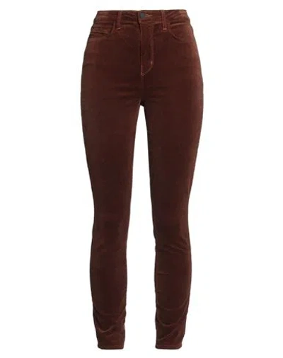 L Agence L'agence Woman Pants Brown Size 26 Cotton, Rayon, Elastane