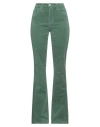L'agence Woman Pants Green Size 30 Cotton, Rayon, Elastane In Green