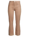 L Agence L'agence Woman Pants Sand Size 30 Cotton, Elastane In Brown