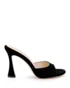 L Agence Avery Slide Sandal In Black Suede