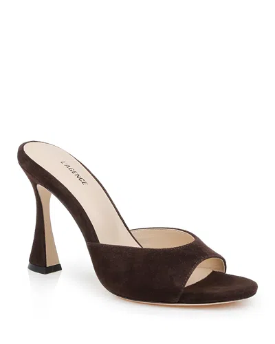 L Agence L'agence Women's Avery Slide High Heel Sandals In Brown