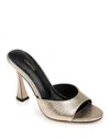 L Agence L'agence Women's Avery Slide High Heel Sandals In Gold Lizard