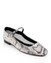 L Agence L'agence Women's Edelie Mary Jane Ballet Flats In Black White Snake