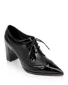 L'agence Elodie Leather Oxford Pump In Black Leather