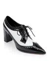 L'agence Elodie Leather Oxford Pump In Black/white