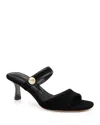 L Agence L'agence Women's Giulia Slide Sandals In Black Suede