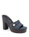 L Agence L'agence Women's Gladys Platform Sandals In Dark Denim
