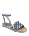 L Agence Aloise Denim Slide Sandal In Light Denim