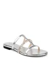 L'agence Hennie Sandals Silver In Silver/multi