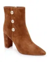 L'agence Theodora Bootie In Buck Suede