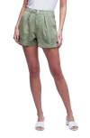 L Agence L'agence Zahari Linen Shorts In Soft Army