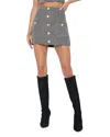 L Agence Zander Mini Skirt In Black Ivory