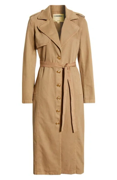 L Agence L'agence Zavia Trench Coat In Brown