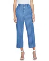 L Agence L'agence Zayne High-rise Denim Stripe Straight Trouser
