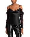 L Agence Zion Silk Blouse In Black