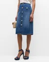 L Agence Landry Denim Skirt In Verdugo