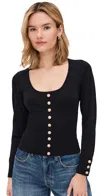 L Agence Lanetta Top In Black/gold