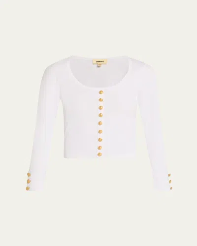 L Agence Lanette Scoop-neck Cardigan