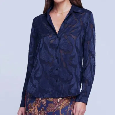 L Agence Laurent Blouse In Blue