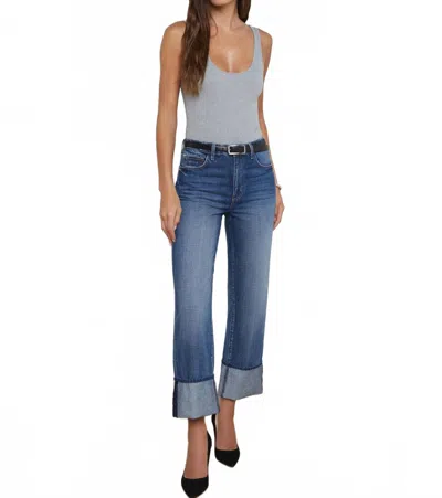 L'agence Miley Ultra High Rise Wide-leg Cuffed Jeans In Lampson
