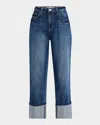 L Agence Leighton Ultra High-rise Cuffed Stovepipe Jeans In Arco