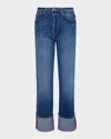 L Agence Leighton Ultra High-rise Cuffed Stovepipe Jeans In Brentwood
