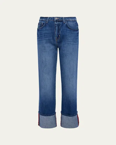 L AGENCE LEIGHTON ULTRA HIGH-RISE CUFFED STOVEPIPE JEANS