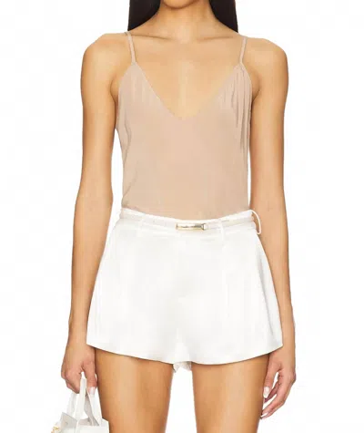 L Agence Lexi Satin Camisole In Cappuccino In Brown
