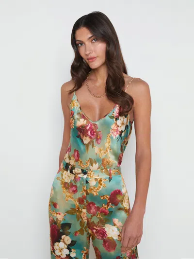 L Agence Lexi Silk Camisole In Small Multi Rococo