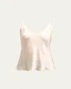L Agence Lexi Silk Camisole In White