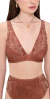 L Agence Lexie Bolero Bikini Top Bronze