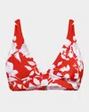 L Agence L'agence Lexie Ikebana Bikini Top In Rouge