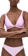 L Agence Lexie Shimmer Bra Top Light Violet In Light Violet