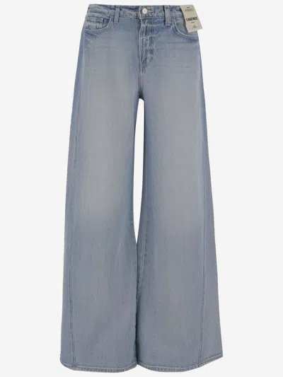 L Agence Light Grey Washed Denim Jeans