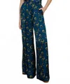 L Agence Lilliam Wide Leg Pant In Midnight Multi Horseshoe In Blue