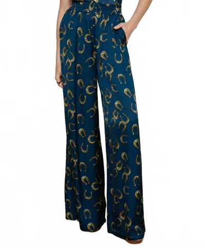 L Agence Lilliam Wide Leg Pant In Midnight Multi Horseshoe