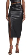L Agence Lilou Twist Skirt In Black In Black