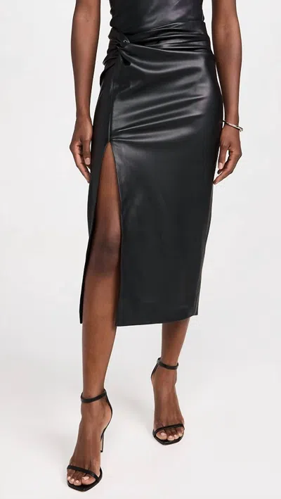 L Agence Lilou Twist Skirt In Black