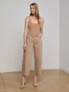 L Agence Liora High-rise Wide Cropped Jeans In Brown