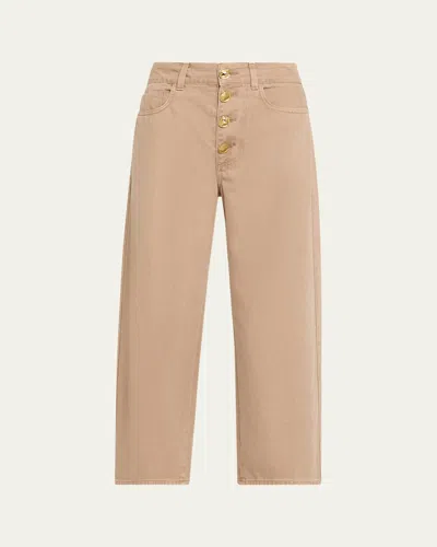 L AGENCE LIORA HIGH-RISE WIDE CROPPED JEANS