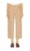 L Agence Liora High-rise Wide Cropped Jeans In Neutral